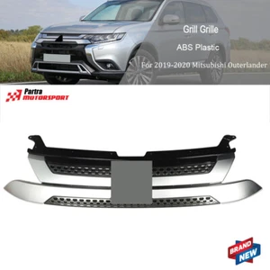 Rejilla superior delantera apta para Mitsubishi Outlander 2019-2020 plástico negro y plateado - Imagen 1 de 15