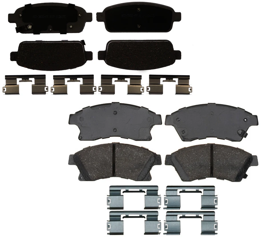 Kit de conjuntos de pastilhas de freio dianteiras e traseiras de cerâmica ACDelco para Chevrolet Cruze 2015-2015 - Imagem 1 de 1