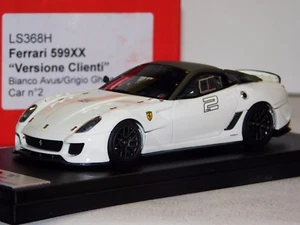 FERRARI 599XX VERSIONE CLIENTI BIANCO AVUS/GRIGIO LOOKSMART LS368H LIM. 1/43 - Picture 1 of 2
