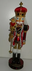 Pier 1 Imports Nussknacker 2013 Kollektion KING of HEARTS Schlüssel rotes Gewand Juwel 36 Zoll - Bild 1 von 12