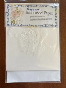 Impressions Embossed Paper "SWEETHEART ROSES" New in Package - Picture 1 of 3
