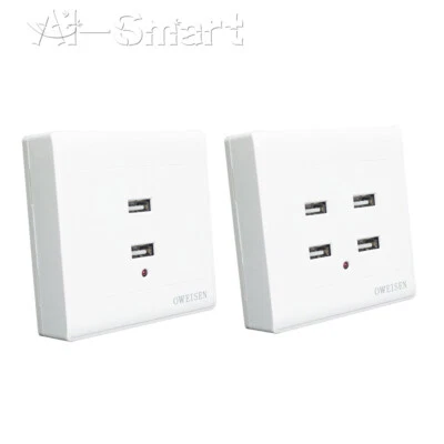 220V/36V to 5V 2/4Port USB Adapter Power Socket Charging Panel Charging Socket - Image 1 of 4