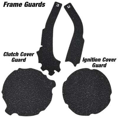 Black Engine & Frame Guards 1995-2002 Kawasaki KX250 Cover Grip Tape KX 250 - Image 1 of 4