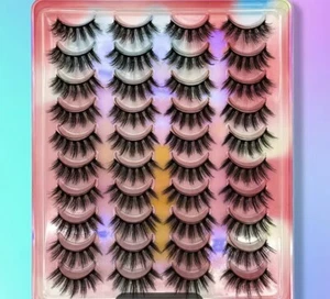 20 Pairs False Eyelashes Natural Fluffy 3D Dramatic Faux Mink Lashes Extensions - Picture 1 of 5