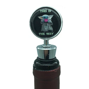 Star Wars Mandalorian Inspired The Child Baby Yoda This is the Way Wine Bottle S - Picture 1 of 3