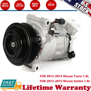 A/C Air Conditioner Compressor W/clutch For 2013 2014 2015 Nissan Sentra 1.8L - Picture 1 of 11