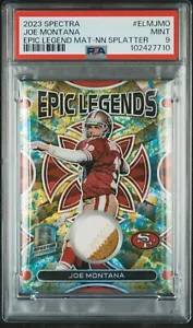 2023 SPECTRA /8 JOE MONTANA EPIC LEGEND PATCH SPLATTER #ELMJMO PSA 9 - Picture 1 of 3
