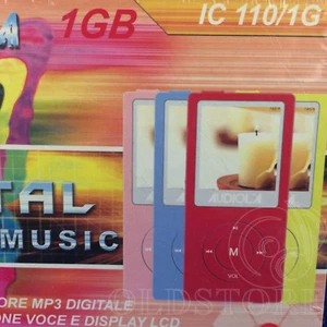 ►AUDIOLA IC 110◄MICROLETTORE ROSSO MP3 MP4 1GB REGISTRATORE VOCALE DISPLAY LCD - Picture 1 of 7