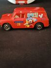 GUC ~ Matchbox Car 1965 Red Austin Mini Van Mickey Mouse & Pluto Mattel 2006