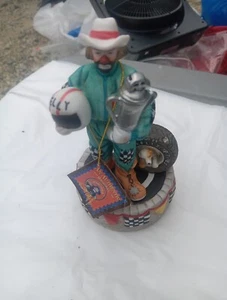 Vintage Emmett Kelly Jr. Clown Figur Spieluhr mit etwas Glück - Bild 1 von 3