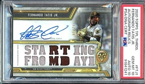 2020 Triple Threads #FTJ1 Fernando Tatis Jr. Triple Relic Auto #12/18 PSA 10 - Picture 1 of 2