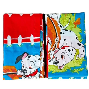Vintage Disney 101 Dalmations 2 Curtain Panels 63x80" Lot - Picture 1 of 7