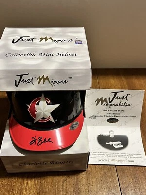 HANK BLALOCK CHARLOTTE RANGERS AUTO Mini Baseball Helmet JUST MINORS (594/600) - Image 1 of 4