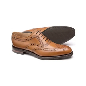 Mens Handmade Dress Shoes Brogue Brown Leather Oxford Wingtip Formal Boots - Picture 1 of 6