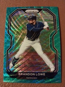 2021 BRANDON LOWE PANINI PRIZM TIER 2 CAROLINA BLUE CARD #192 TAMPA BAY RAYS TB