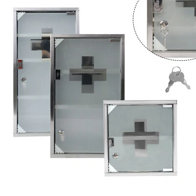 2/3/4 Fächer Medizinschrank Abschließbar Arzneischrank Hausapotheke Edelstahl - Bild 1 von 4