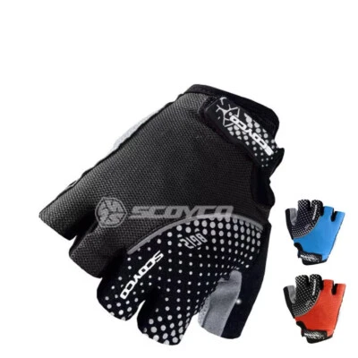 Cycling Gloves  Bicycle Bike Half Fingers Gloves Anti Skid Silicone Scoyco BG12 - image 1 of 2