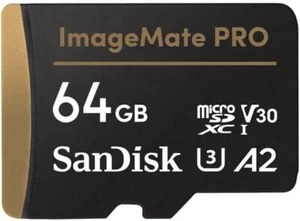 SanDisk 64GB ImageMate PRO microSDXC UHS-1 Memory Card with Adapter for Action C - Picture 1 of 6