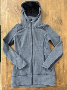 Athleta Women's Jacket S Blue Full Zip Hooded Cya Stronger Thick - Picture 1 of 12