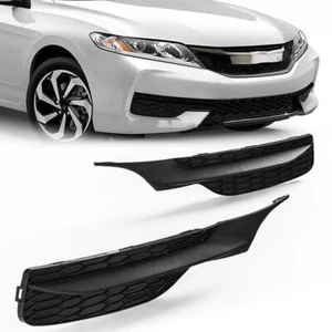 For 2016 2017 Honda Accord Sedan 4DR Black Fog Light Bezel Bumper Lamp Cover - Picture 1 of 8