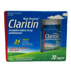 Claritin 24 Hour Non Drowsy In Door Outdoor Allergy Relief 70 Tablets Exp 11/24+