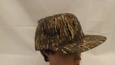 Vtg Ideal brand Insulated Camouflage Hunting Hat/Cap w/Ear Flaps Sz Lrg  NOS - Image 1 of 4