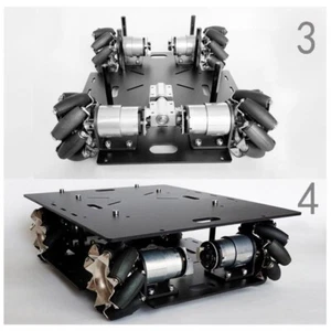 Mecanum Wheel Car Chassis Omnidirectional Smart Robotic Car Kit w/ 140RPM Motor - Photo 1/8