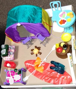 Vintage 2001 Barbie Campin' Gear Playset Coleman/misc. outdoor accessories. - Picture 1 of 5