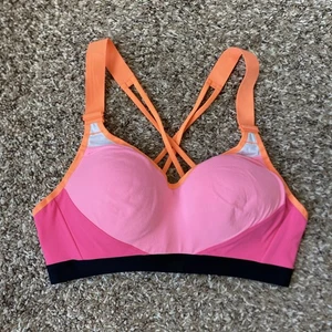Victoria's Secret VSX Sport BH 34B Farbe rosa gekreuzter Rücken verstellbare Träger - Bild 1 von 5