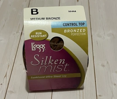 NEW Leggs Silken Mist Sunkissed Sheer Leg pantyhose size B Medium Bronze 96444 - Image 1 of 4