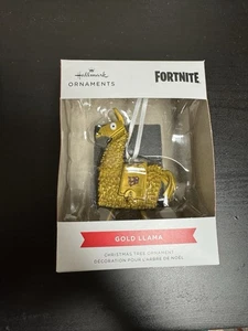 Hallmark Fortnite Golden Loot Llama Christmas Tree Ornament - Brand New 2024 - Picture 1 of 2