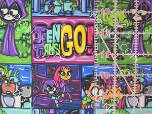 Custom 100% Cotton Woven Fabric Teen Titans TV Show By The 1/4 Yard 9x56 - Picture 1 of 2