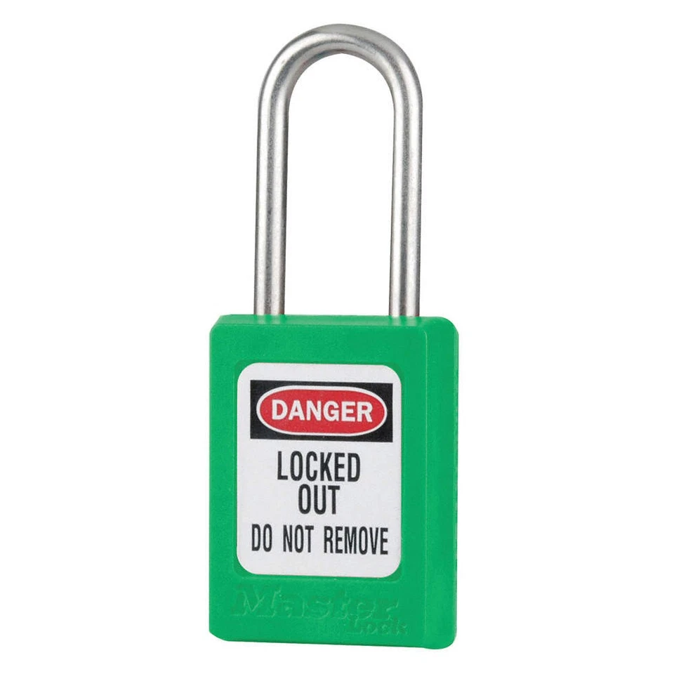 MASTER LOCK S33KAS6GRN Lockout Padlock,KA,Green,1-13/16"H,PK6 6MDA9 - Image 1 of 1