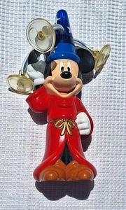 Vintage Disney Parks Sorcerer Mickey beleuchtetes sich drehendes Spielzeug 8" Zoll GETESTET FUNKTIONIERT - Bild 1 von 3
