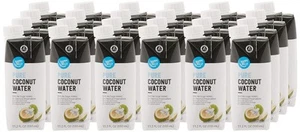 Amazon Brand - Happy Belly Coconut Water, 11.2 fl oz (Pack of 24) - Imagen 1 de 3
