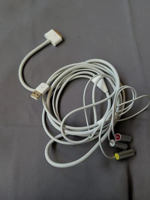 Juego de cables AV compuestos Apple OEM RCA USB cables de audio y video Foto 1 de 4