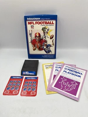 NFL Football Intellivision Game With Box Manual, And Overlays Mattel - Image 1 of 4