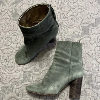 Isabel Marant Gray Suede Zip Booties Womens Size 41 - Image 1 of 4