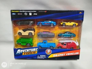 Paquete de 9 vehículos fundidos a presión Adventure Force camión de bomberos de policía camioneta deportiva aprox. 1:64 - Imagen 1 de 12