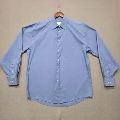 Pronto Uomo Men's Blue Long Sleeve Non-Iron Dress Shirt Size 16-34/35 - Image 1 of 4