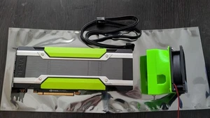 Nvidia Tesla P100 16GB Grafikkarte mit Kühler und Stromkabel - Bild 1 von 8