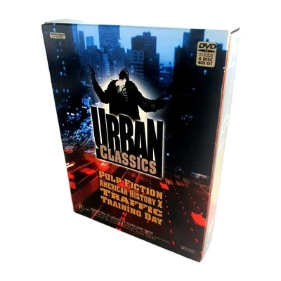 Urban Classics DVD Gift Set Pulp Fiction, Training Day Am History X Traffic R4  - Image 1 of 4
