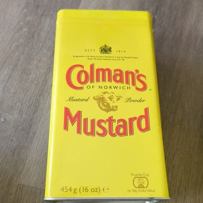 COLMAN'S Mustard Powder, 16-Ounce Cans (Pack of 2) Exp 03/2026