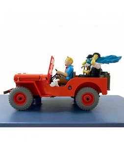 MOULINSART COCHE 1/24 TINTIN  JEEP ROUGE TINTIN AU PAYS DE L'OR NOIR -06 - Imagen 1 de 3