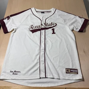 Texas State Bobcats Baseball Jersey Colosseum XXL Mens San Marcos - Picture 1 of 7