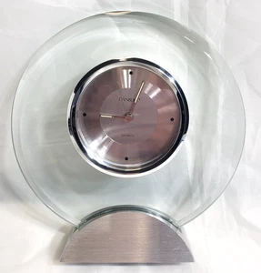 Danbury Orologio Vetro Quarzo Cose Ricordate Art Deco Base Argento Spazzolato - Foto 1 di 6