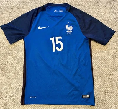 Camiseta deportiva local de Paul Pogba #15 FRANCIA EURO 2016 Nike auténtica para hombre S Foto 1 de 4