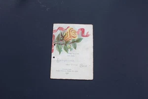 ANTIKE 1894 THOMPSONVILLE CORNET BAND GROSSER KONZERTBALL EINLADUNG CONN - Bild 1 von 5
