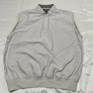 Zero Restriction Golf Vest Mens M Beige Performance 1/4 Snap Lightweight Sports - Picture 1 of 11