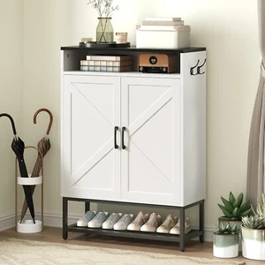 MAHANCRIS Shoe Storage Cabinet, Farmhouse Shoe Cabinet for Entryway, 6-Tier Shoe - Bild 1 von 9